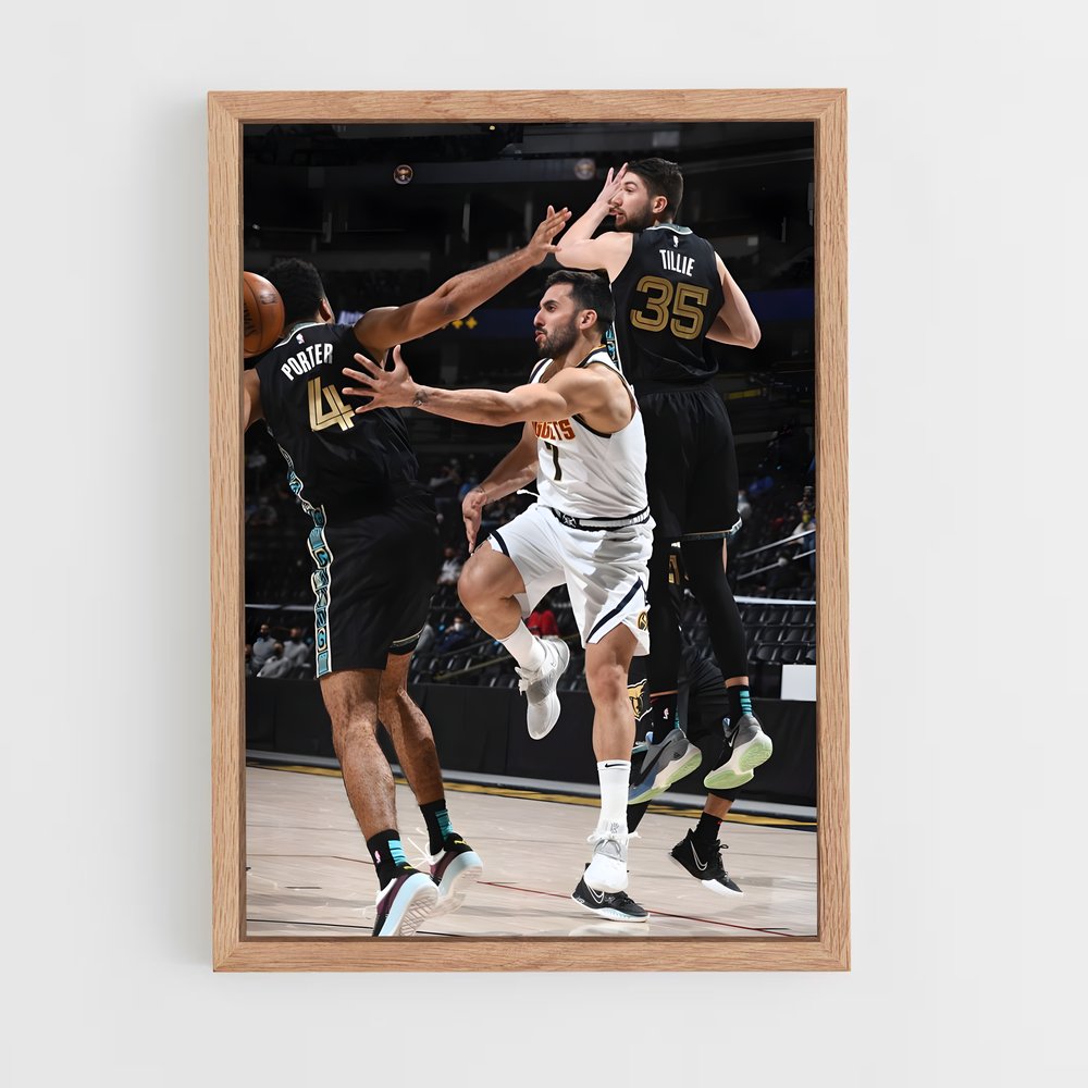 Poster Playoffs en Action – affiche Basketball (vue 4)